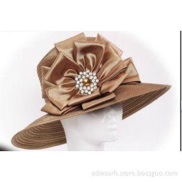 Elegant Sunday Ladies' Church Hats , Satin Braid Church Hat